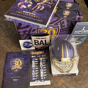 Baltimore Ravens 2025 PSL Owner 30th Season Mini-Helmet & Collectible Set